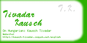 tivadar kausch business card